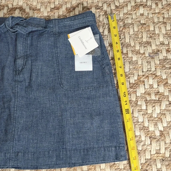 NWT Croft & Barrow Blue Cotton Mini Skort - Picture 6 of 7
